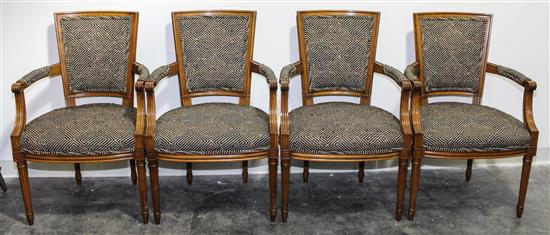 Appraisal: Sale Lot A Set of Four Arm Chairs Height inches