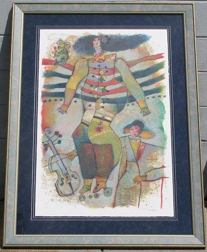 Appraisal: TOBIASSE Theo Israeli ''Femme Fantasme Pour Melopee L'enfance'' Lithograph in