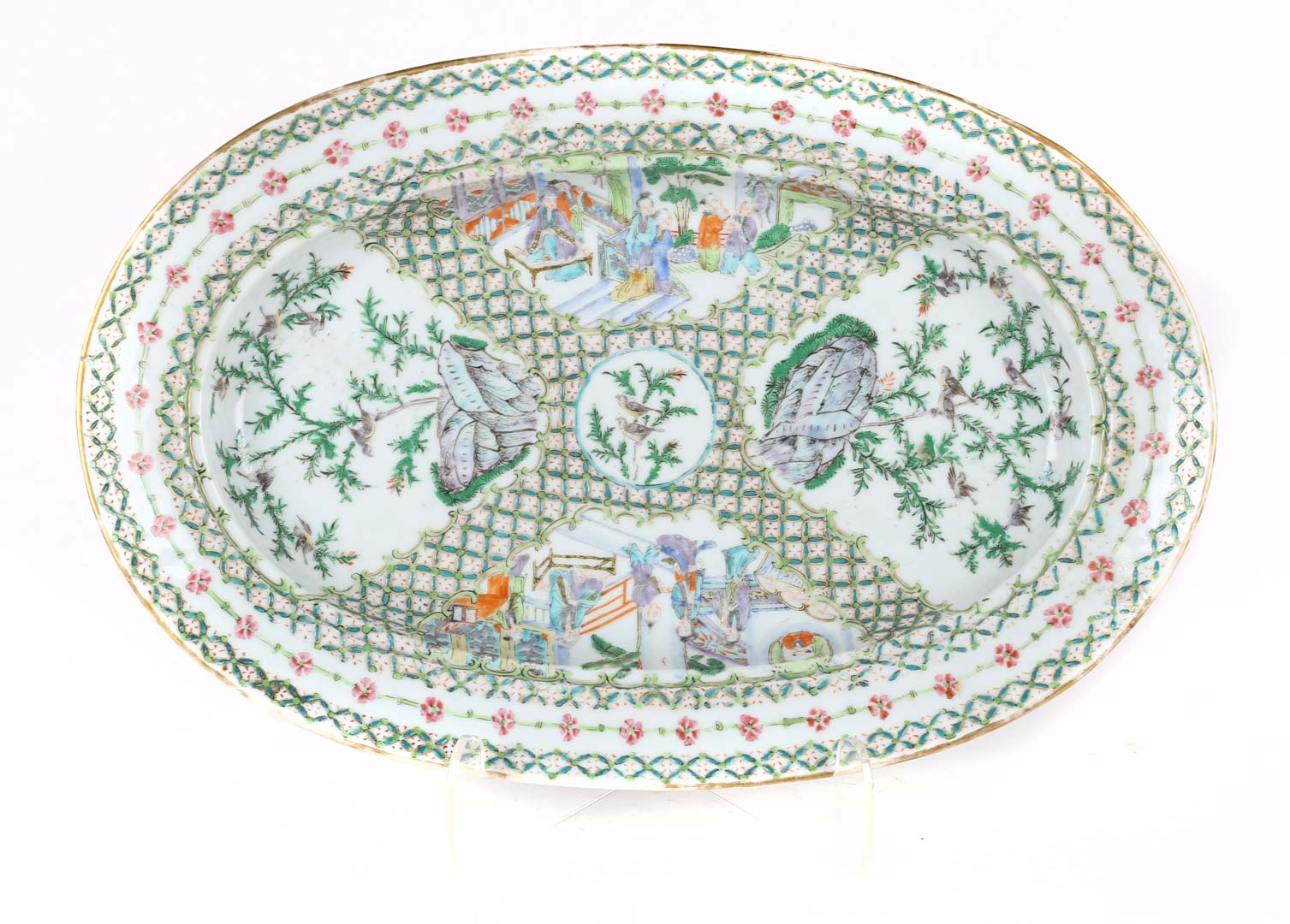 Appraisal: Chinese Export Famille Verte fish platter circa oblong oval platter