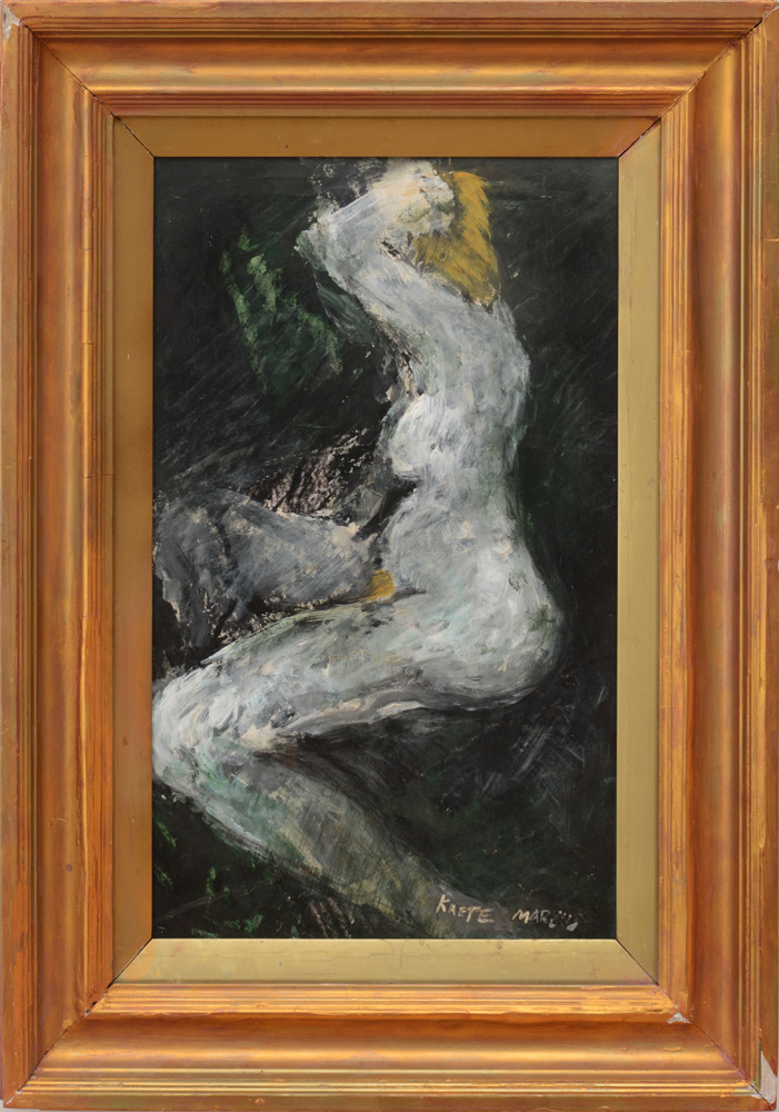 Appraisal: Attributed to Kaete Marcus - Seated Nude Oil on board