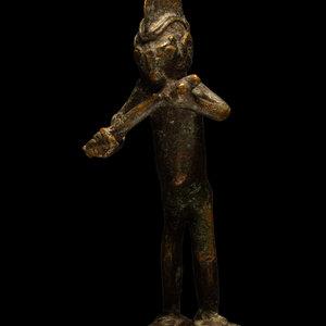 Appraisal: A Baule Bronze Standing Figure West Africa Ivory Coast Height