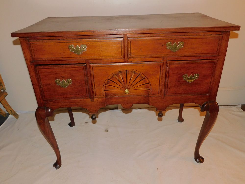 Appraisal: PERIOD MAHOGANY QUEEN ANNE SERVER Period Queen Anne mahogany server