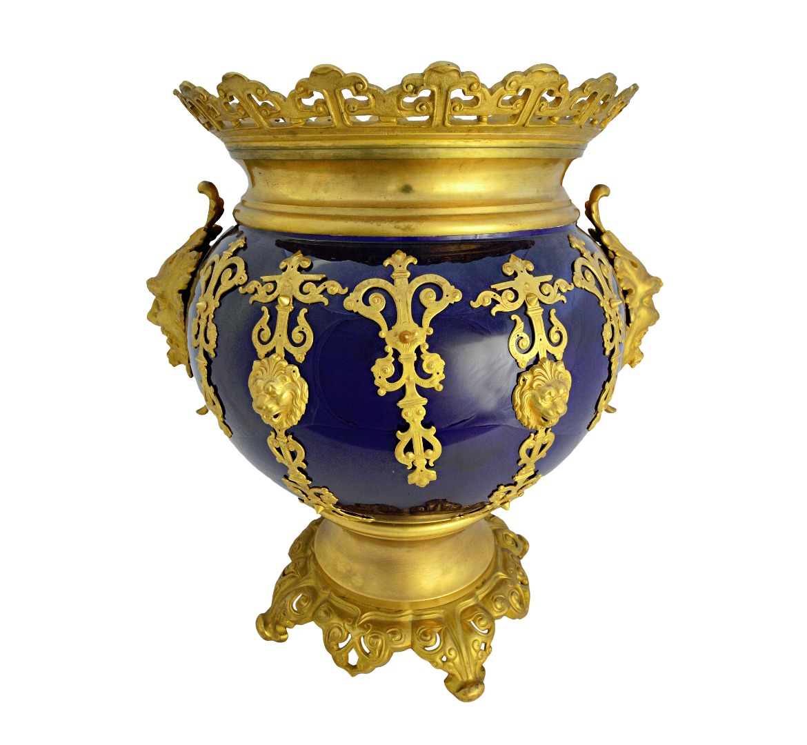 Appraisal: A French Sevres style porcelain and gilt bronze mounted jardiniere