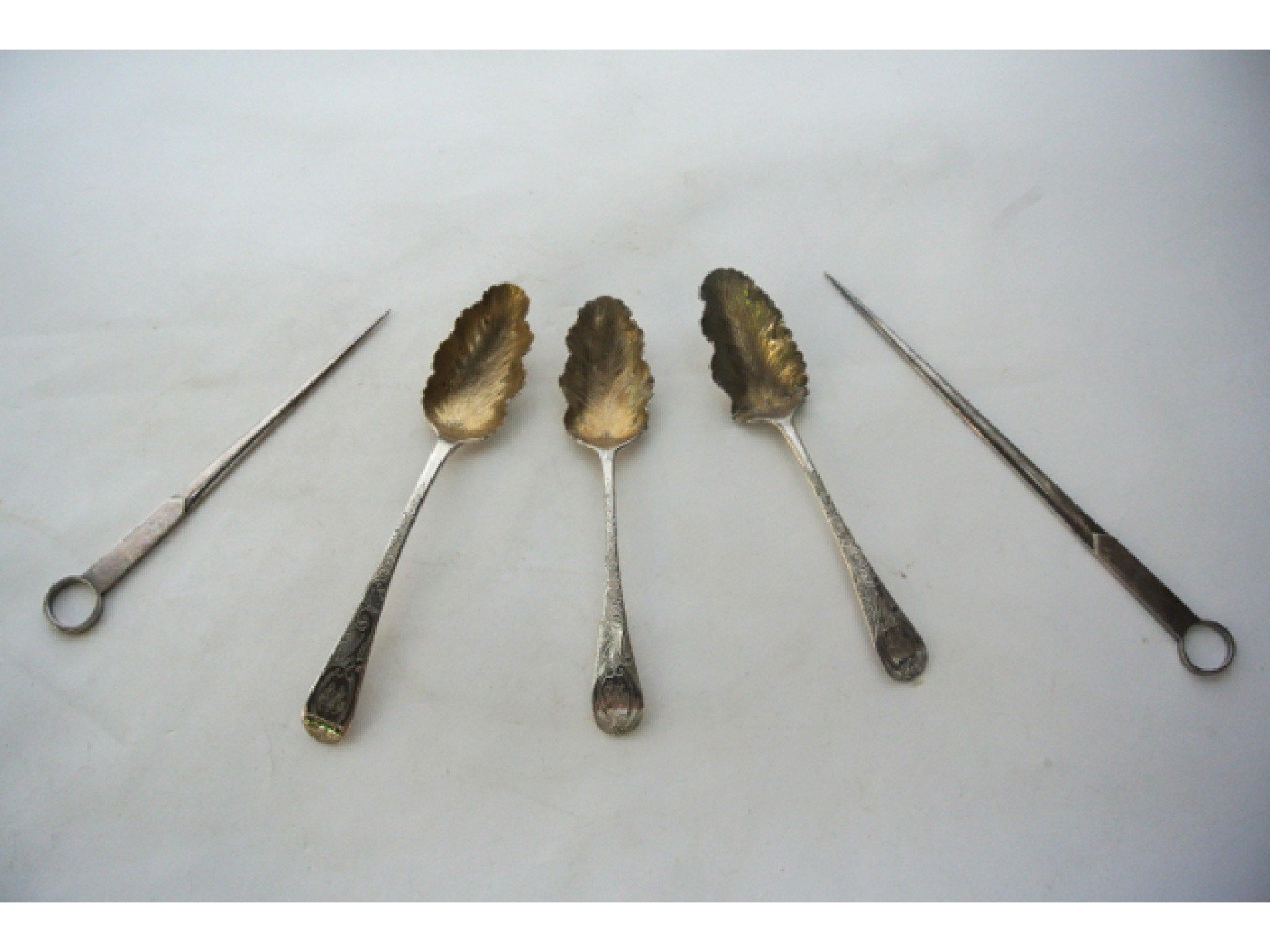 Appraisal: A George II silver Old English pattern berry spoon probably