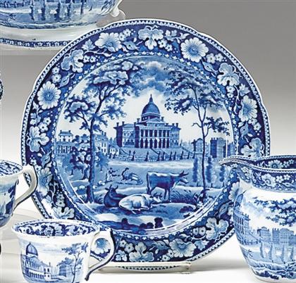 Appraisal: Historical blue transferware plate john rogers and son longport -