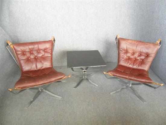 Appraisal: SIGURD RESSELL Norway th Century A PAIR OF FALCON CHAIRS