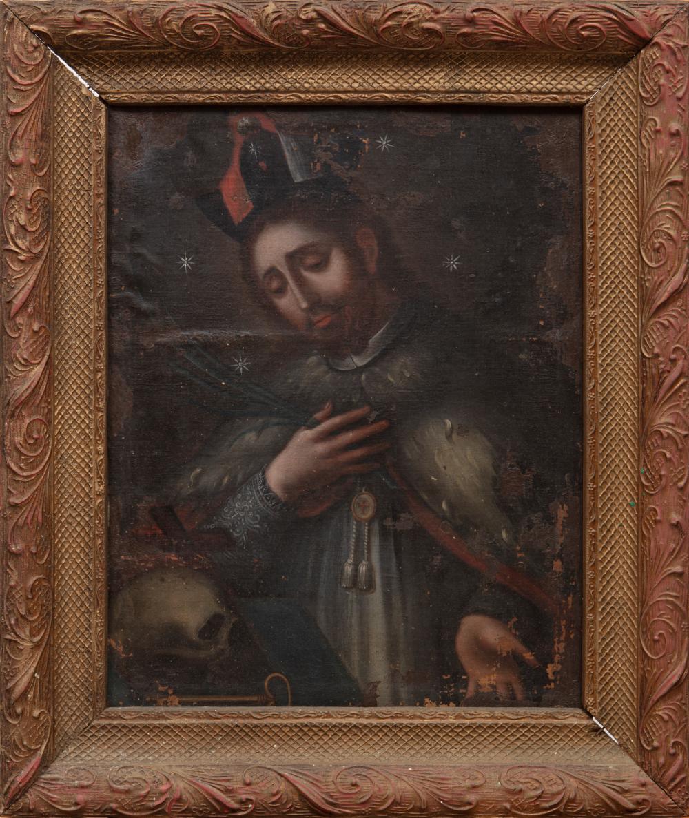 Appraisal: Continental School th th c Portrait of Saint possibly Saint