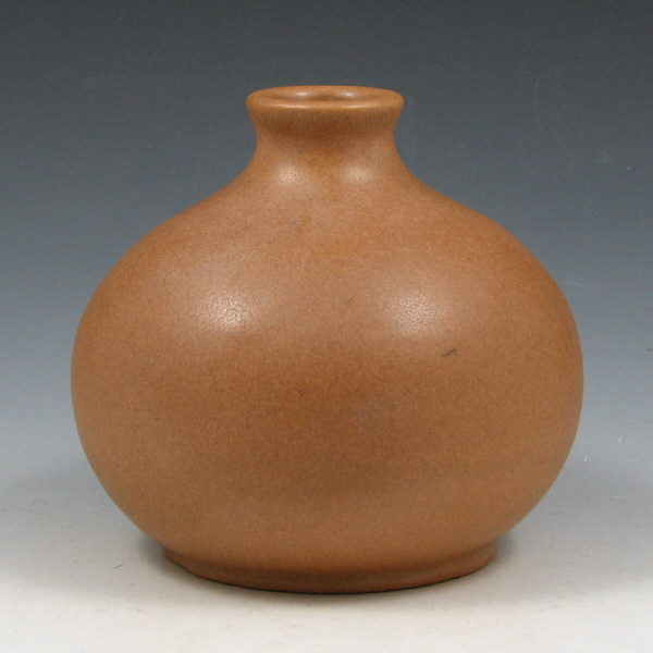 Appraisal: Teco bulbous vase with a pinched neck finished in a