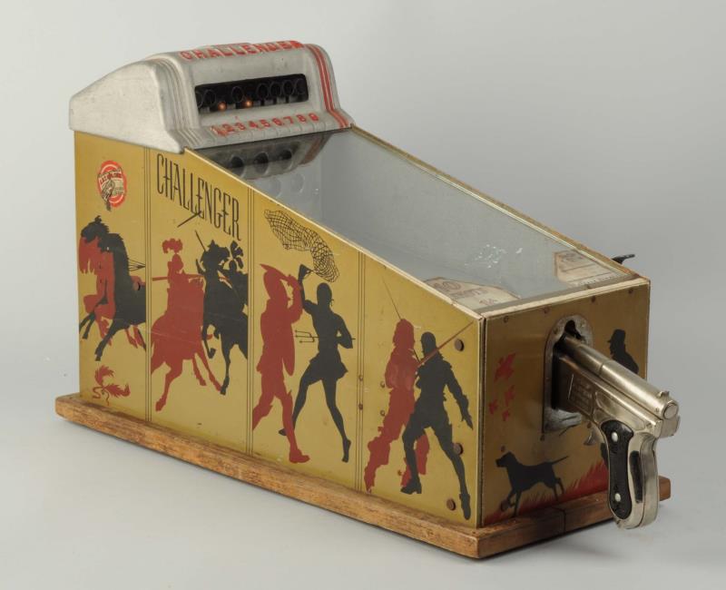 Appraisal: Early Challenger Shooting Arcade Game Patented by W A Tratsch