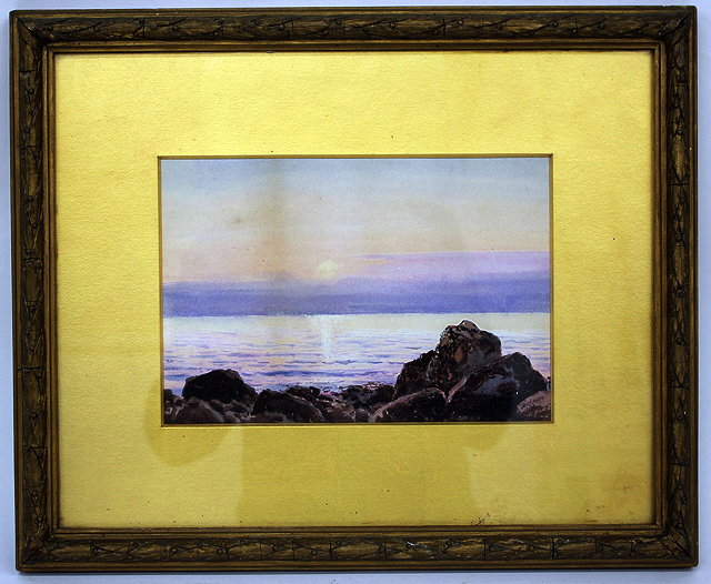 Appraisal: ALBERT HARTLAND TH CENTURY ENGLISH SCHOOLA rocky coastal view watercolour