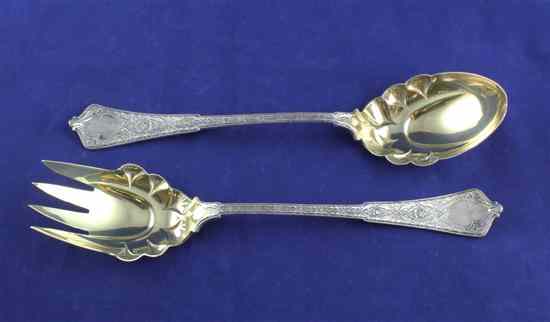 Appraisal: A pair of late th century American parcel gilt sterling