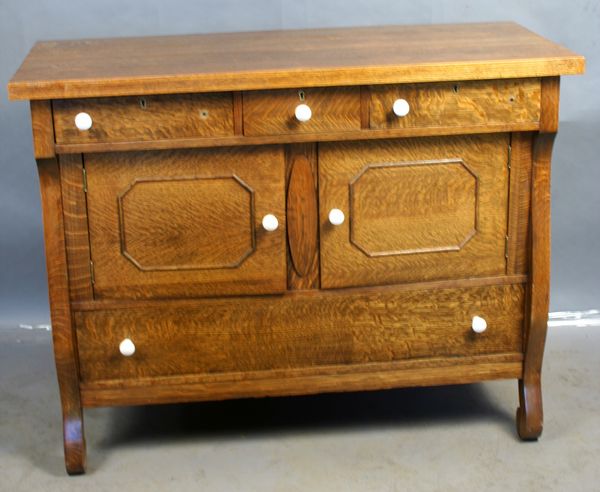 Appraisal: Diminutive oak buffet x x EST