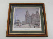 Appraisal: A framed limited edition Arthur Delaney print Pier Head signed