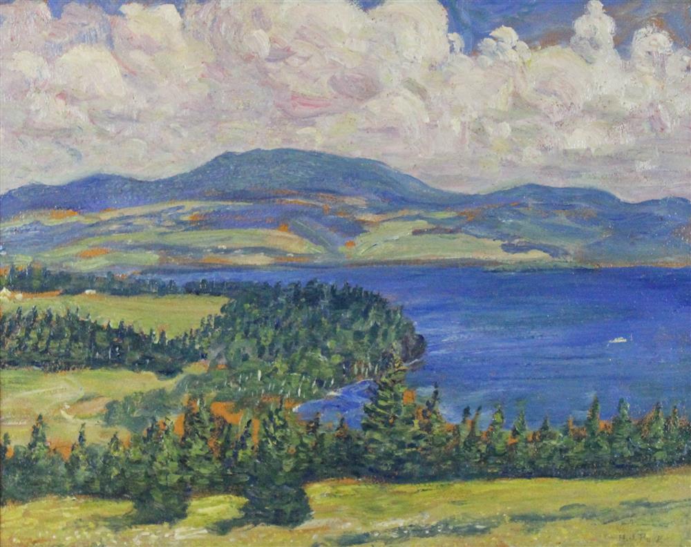 Appraisal: HENRY JARVIS PECK AMERICAN - NEW ENGLAND LAKE VIEW Oil