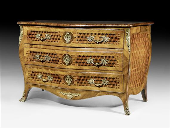 Appraisal: COMMODE Louis XV West Switzerland th century Various partially dyed