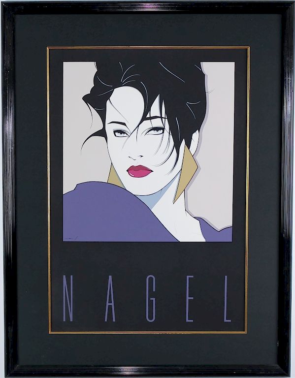 Appraisal: Patrick Nagel - Female Art Deco Serigraph Patrick Nagel -