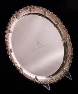 Appraisal: Alpaka WW rd Army Division Spearhead Tray Lovely Alpaka silver