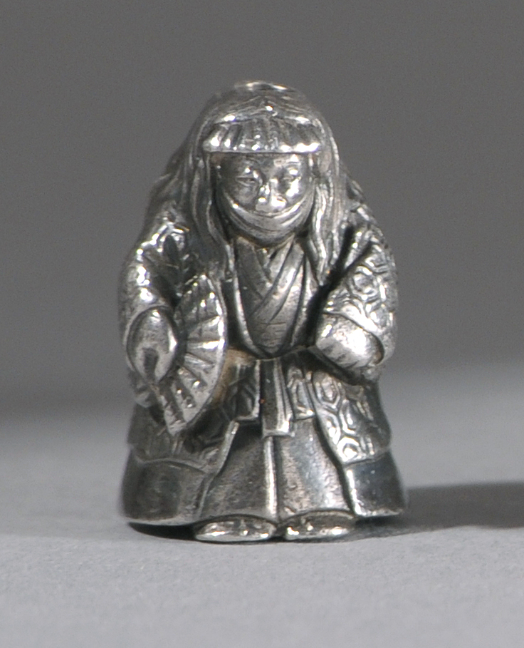 Appraisal: SILVER OJIME Early th CenturyIn the form of a robed