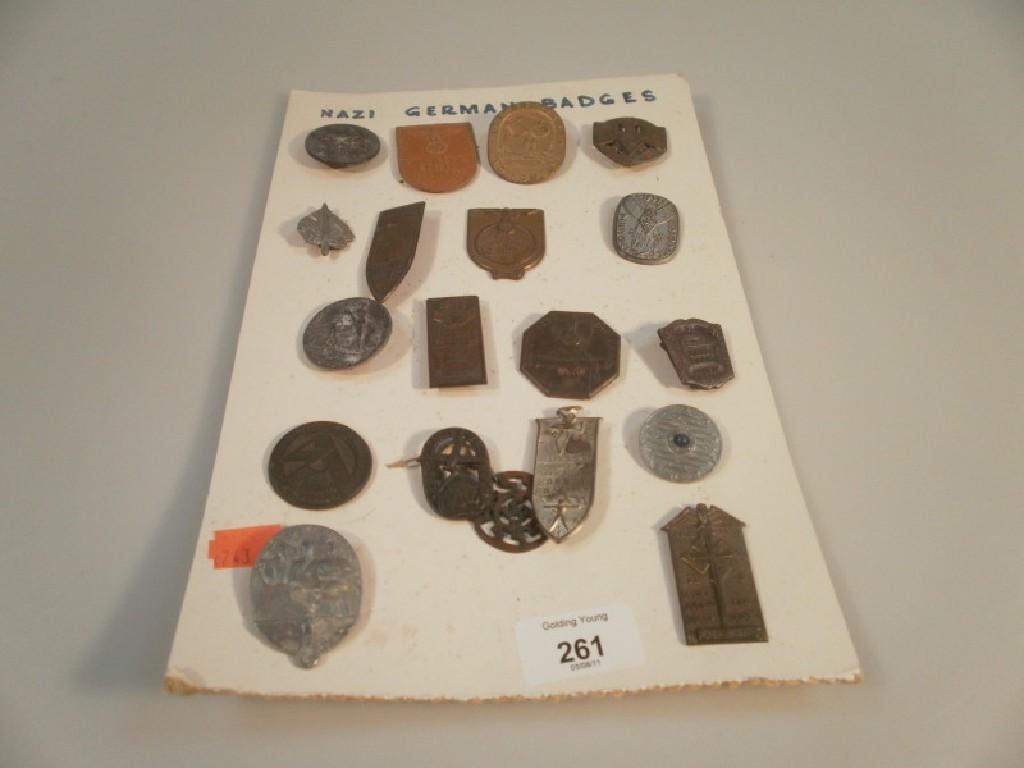 Appraisal: A small collection of Nazi and Hitler youth badges and