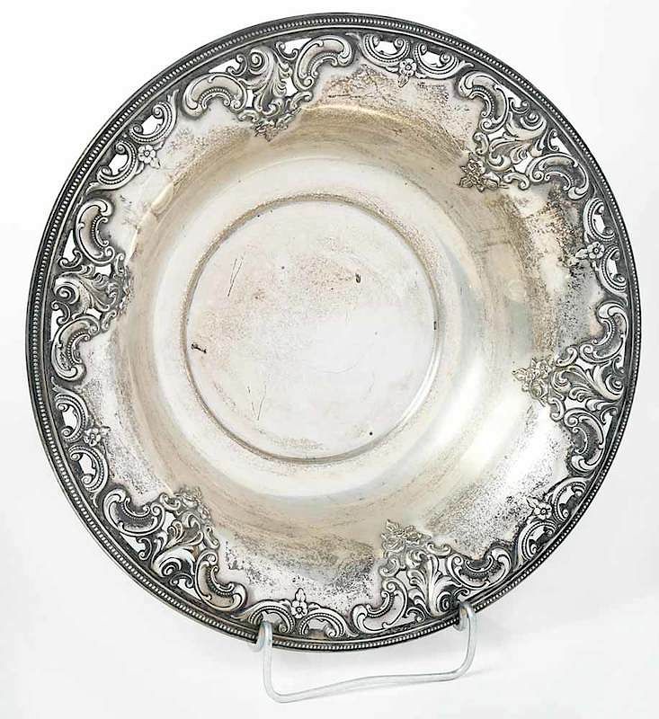 Appraisal: Wallace Grand Baroque Sterling Bowl American th century no monogram