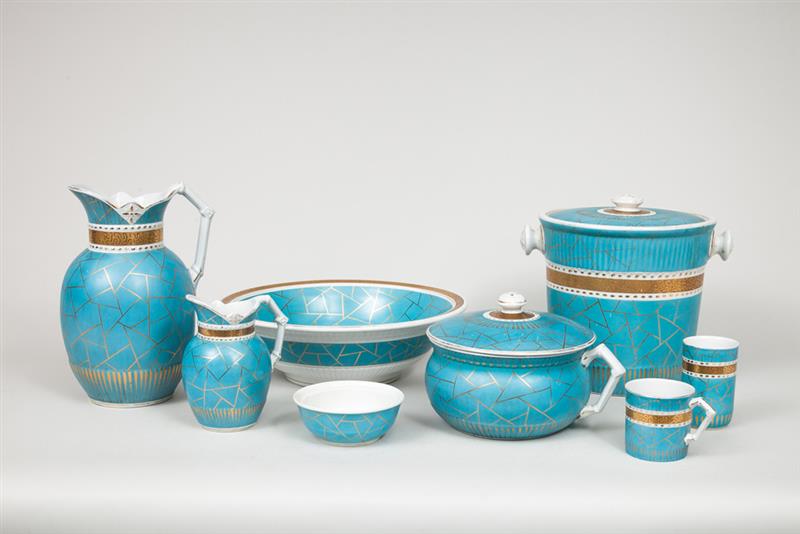 Appraisal: Johnson Bros Royal Ironstone China Eight-Piece Wash Set The circular