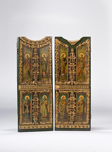 Appraisal: ECCLESIASTICAL DOORS Continental possibly Greek Orthodox th century A pair