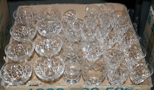 Appraisal: An extensive collection of cut crystal and cut glass drinking