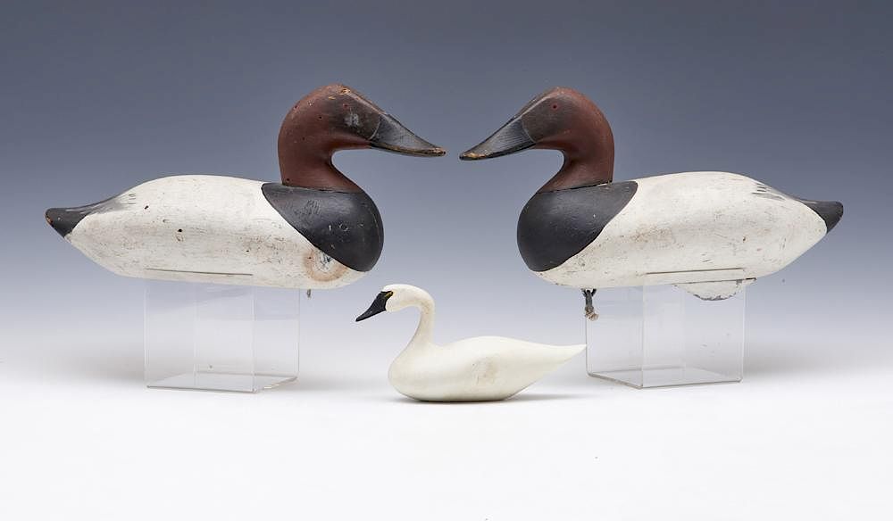 Appraisal: Mallard Decoys miniature swan Bob Jobes Mallard Decoys each L