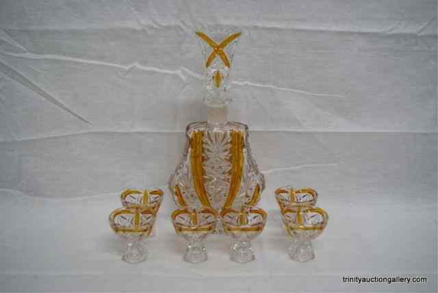 Appraisal: Vintage Crystal Brandy Decanter SetThis is for a 's to