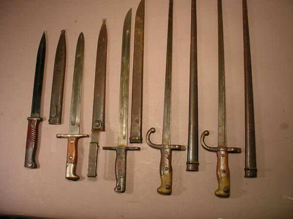 Appraisal: A lot of five bayonets Including a U S Krag-Jorgenson