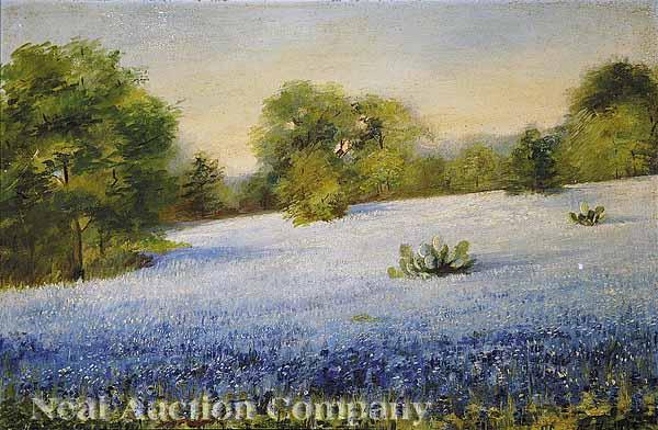 Appraisal: Nannie Zenobia Huddle American Texas - Bluebonnets oil on board