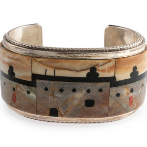 Appraisal: Gilbert and Mildred Calavaza Zuni th st century Sterling Silver