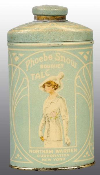 Appraisal: Phoebe Snow Talc Tin Description Rare tin with a great