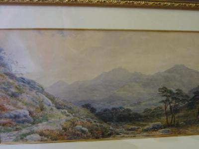 Appraisal: PEACE SYKES Mountain Landscape with Stream signed x dated gilt