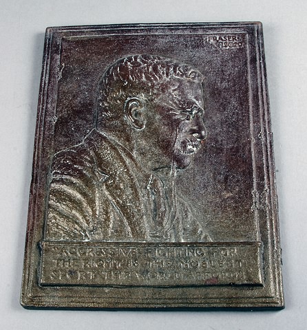 Appraisal: Spanish-American War iron plaque of Theodore Roosevelt by Fraser