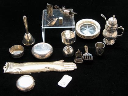 Appraisal: Twenty piece Christian votive offering silver group frederick marquand biddle