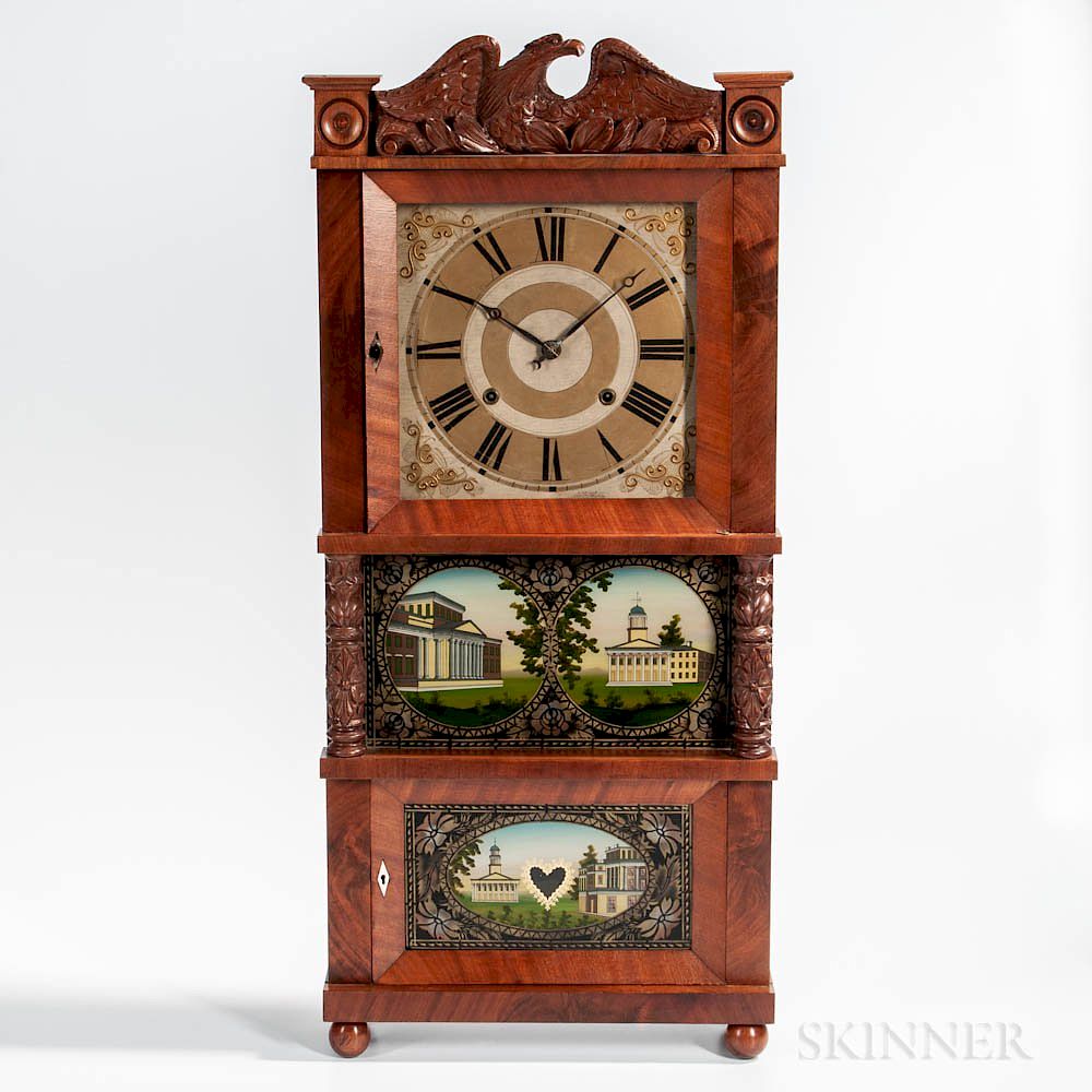 Appraisal: C L C Ives Triple-decker Shelf Clock C L C