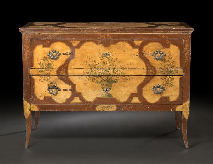 Appraisal: Italian Polychromed Commode mid- th century and later in the