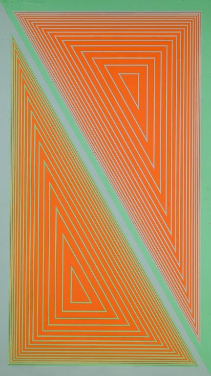 Appraisal: Richard Anuszkiewicz AMERICAN Orange Richard Anuszkiewicz AMERICAN RIANGULATED Orange Screenprint