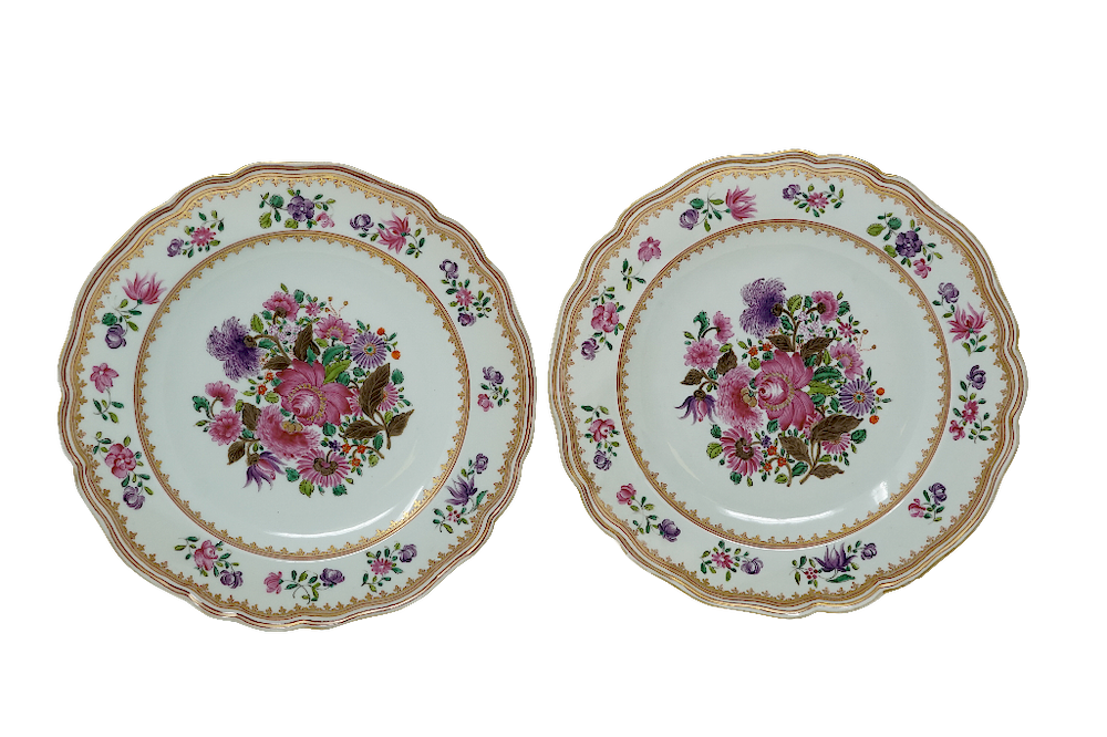 Appraisal: Samson Paris Porcelain Plates Pair of Samson Porcelain Plates Pair