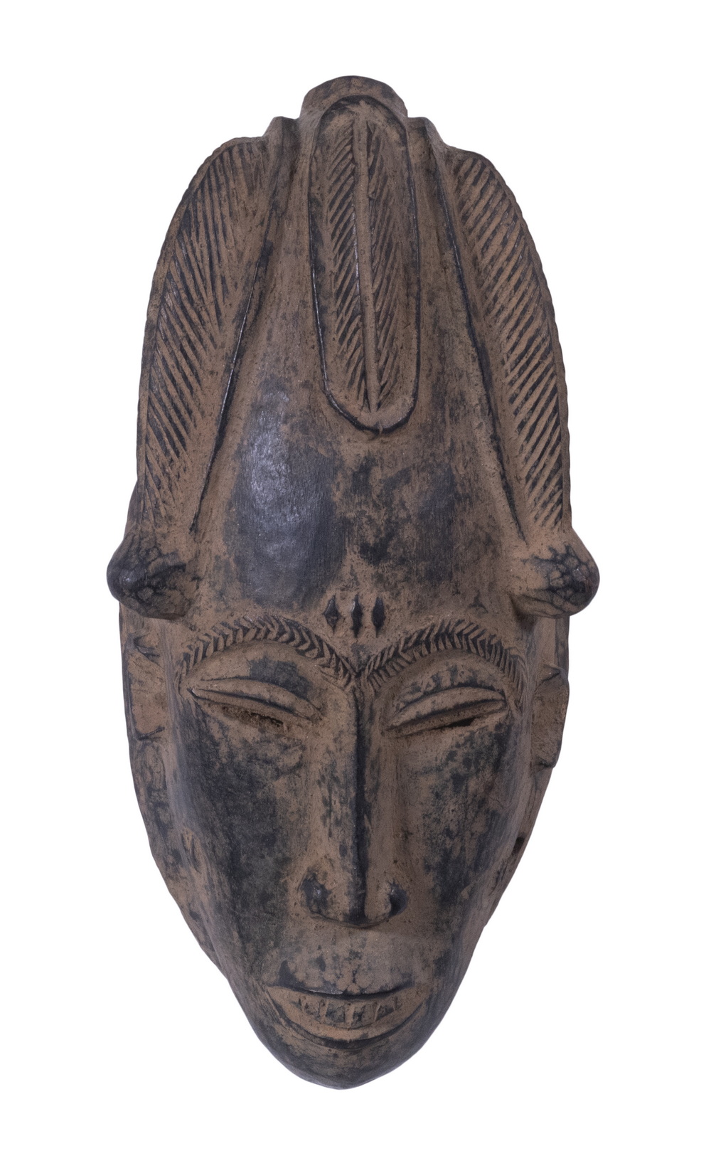 Appraisal: AFRICAN MASK CARVED WOOD Baule Mask female society x x