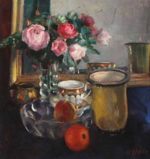 Appraisal: ARTIST SIGNED STILL LIFE CIRCA HILDEGARD GLADE German - Still