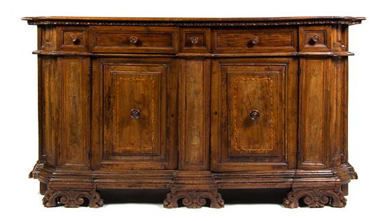 Appraisal: Sale Lot A Continental Walnut Server th century possibly earlier