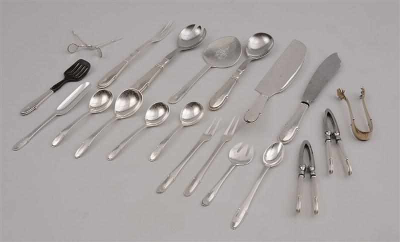 Appraisal: GROUP OF TWENTY GEORG JENSEN MONOGRAMMED SILVER SERVING PIECES IN