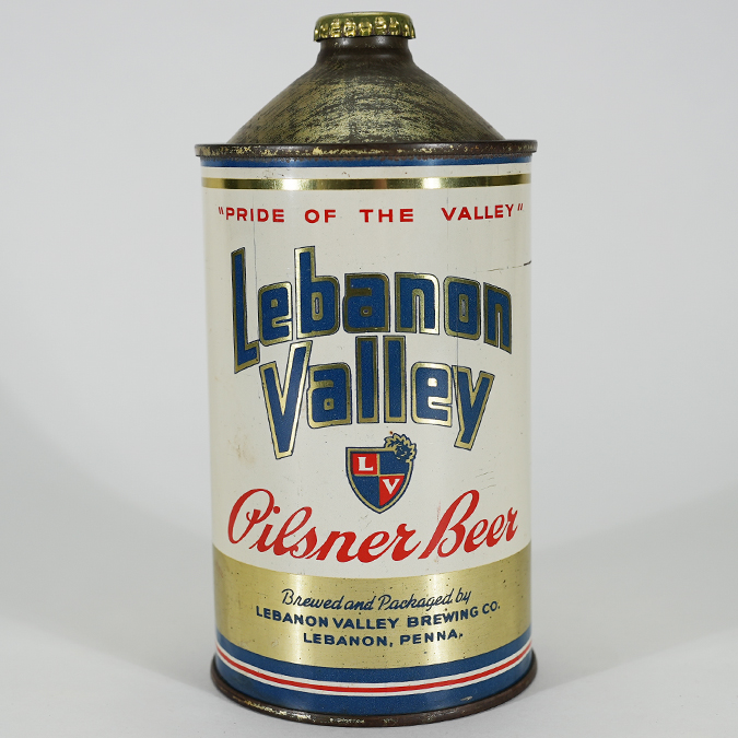 Appraisal: Lebanon Valley Pilsner Beer Quart Cone Top TOUGHReference USBC -