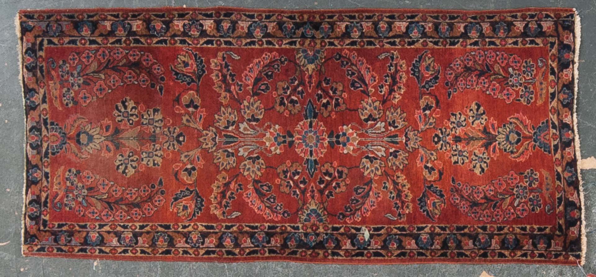 Appraisal: Antique Sarouk runner approx x Persia circa