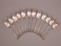 Appraisal: Set of Twelve Tiffany and Co Demitasse Spoons American circa