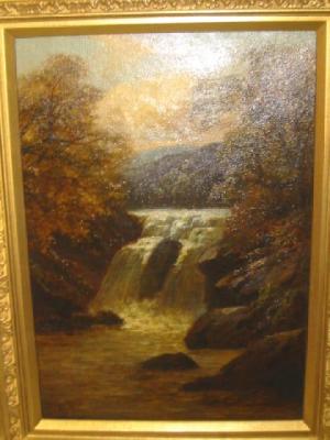 Appraisal: CHARLES LEWIS SAUNDERS Waterfall signed with monogram and dated x