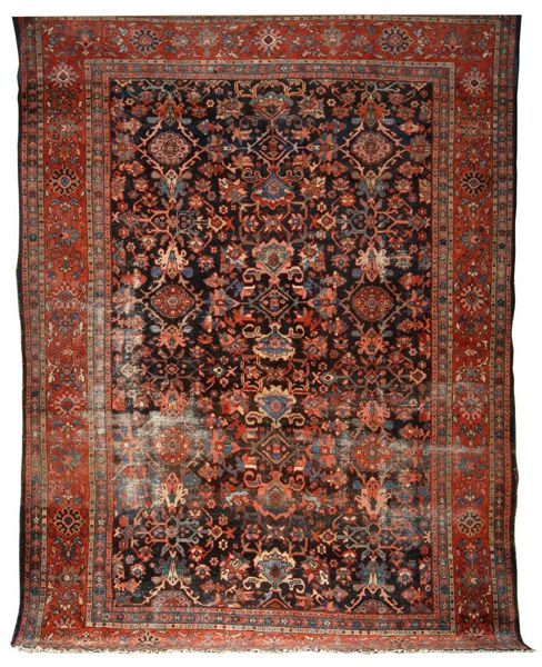 Appraisal: ORIENTAL RUG MAHAL ' x ' Three rows of stylized