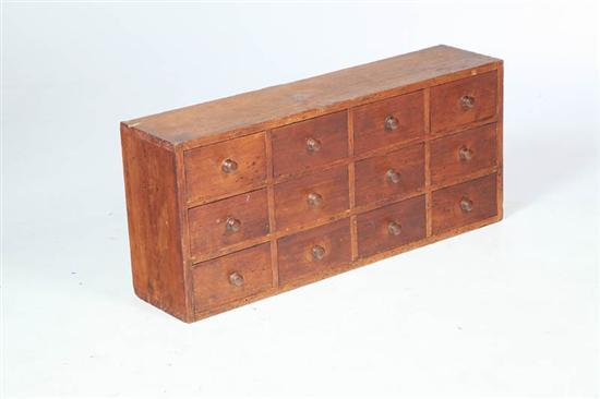 Appraisal: APOTHECARY American possibly Shaker nd half- th century pine Dovetailed